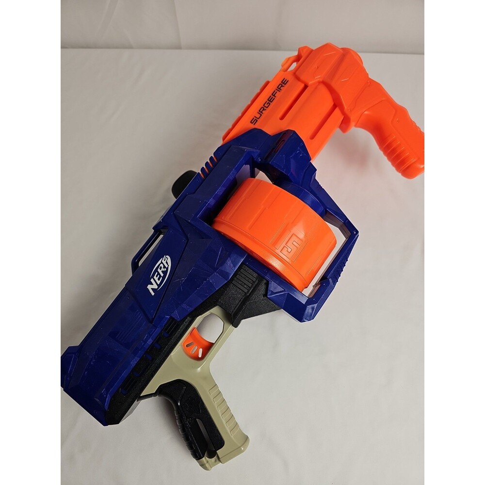 Nerf N-Strike Elite SurgeFire Motorized Drum Blaster Tested & Working